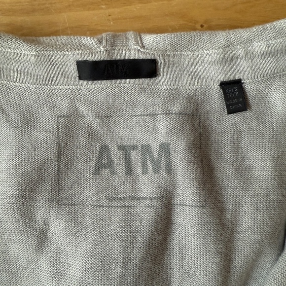 ATM ANTHONY THOMAS MELILLO PONCHO HOODIE SWEATER 1/4 ZIP MINIMALIST CASUAL XS S - Picture 9 of 12